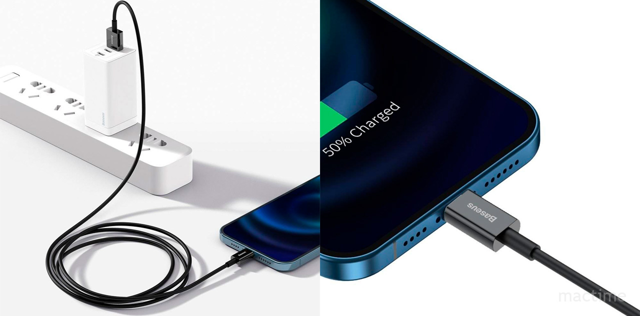 Кабель Baseus Superior Series Fast Charging Data Cable USB-A to Lightning 2m чёрного цвета